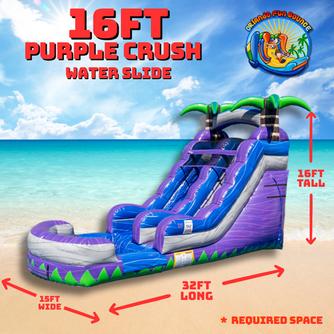 16ft Purple Crush Water Slide
