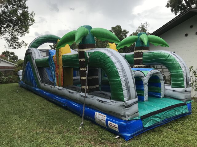 50ft Xtreme Tropical Obstacle Course Wet & Dry