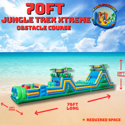 70ft Jungle Trek Xtreme Obstacle Course