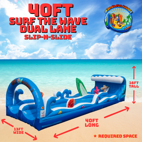 40ft Surf The Wave Dual Lane Slip N Slide