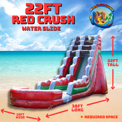 22ft Red Crush Waterslide