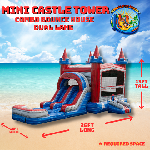 Mini Castle Tower Dual Lane Combo  