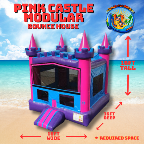 Pink Castle Modular Bounce House