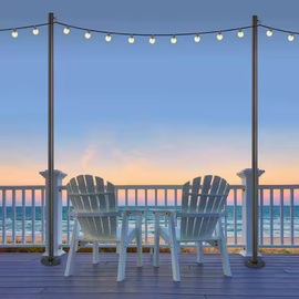 10ft Market String Light Pole