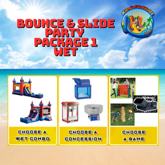 Bounce and Slide Party Package 1 Wet