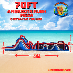 70ft American Rush Mega Obstacle Course