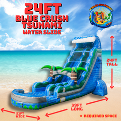 24ft Blue Crush Tsunami Water Slide
