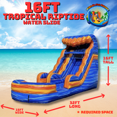 16ft Tropical Riptide Water Slide