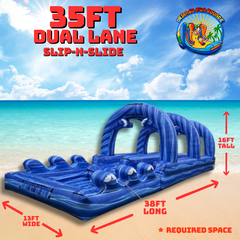 35ft Dual Lane Slip N Slide