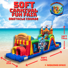 50ft Carnival Fun Fair Obstacle Course 