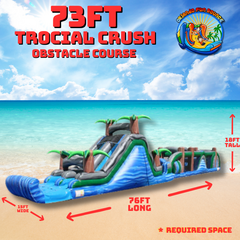 73ft Tropical Crush Obstacle Course Wet & Dry