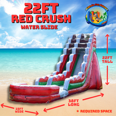 22ft Red Crush Waterslide