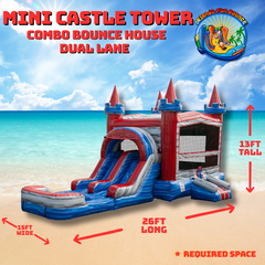 Mini Castle Tower Dual Lane Combo  