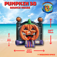 Pumpkin 3D Bounce House