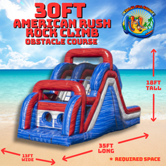 30ft American Rush Rock Climb Obstacle Course