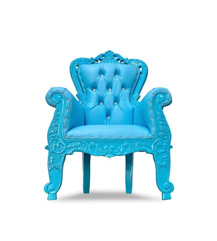 Kids Size Blue Throne Chair