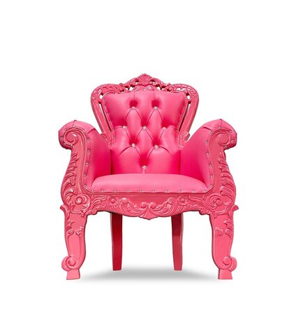 Kids Size Pink Throne Chair