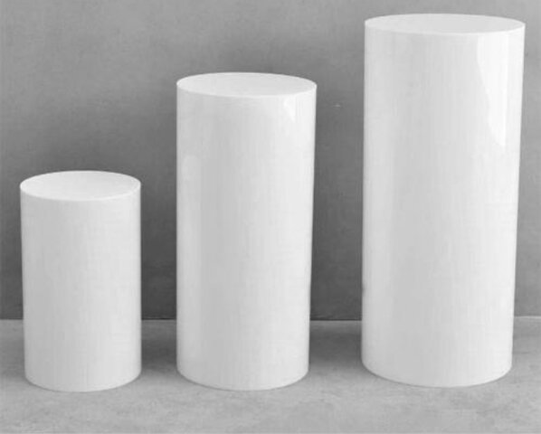 White Cylinders - Set of 3 