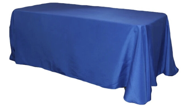 90” x 132” Rectangular Oblong Polyester Tablecloth- Royal Blue 