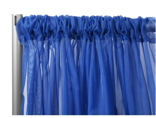Sheer Voile Drape / Backdrop Curtains- Royal Blue 