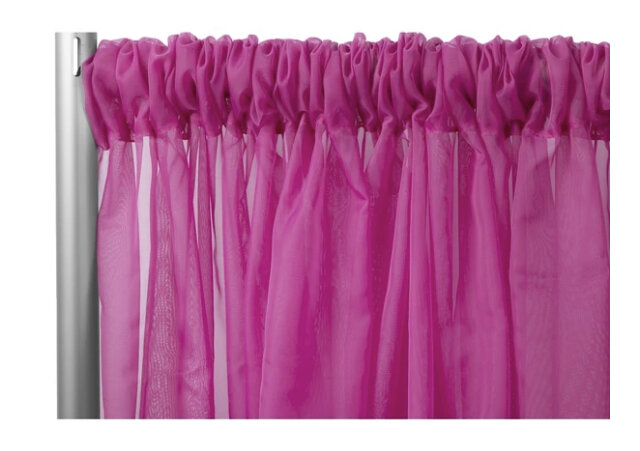 Sheer Voile Drape / Backdrop Curtain - Fuchsia 
