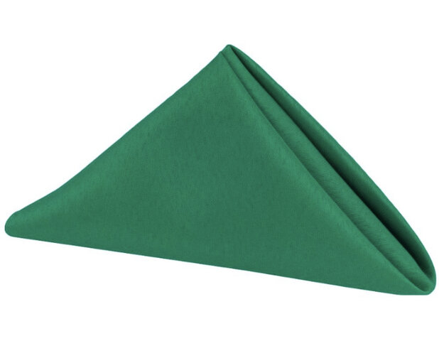 20”x 20” Polyester Linen Napkins- Emerald Green- Pack of 10