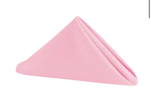 16”x 16” Polyester Linen Napkins - Pink - Pack of 10