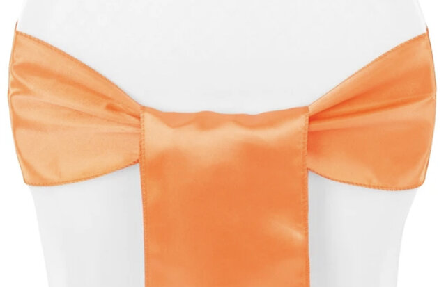 Satin Chair Sash - Orange 