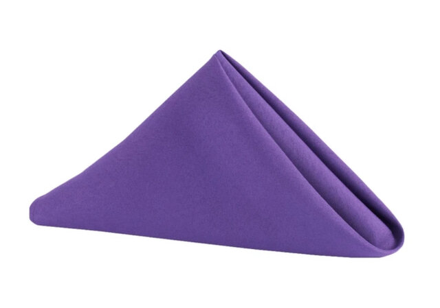 20”x 20” Polyester Linen Napkins- Purple- Pack of 10 