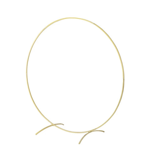 Round Wedding Arch / Backdrop Balloon Frame - Gold 