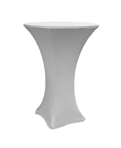 30” Round Spandex Cocktail Tablecloth - Gray  