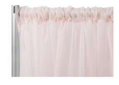 Sheer Voile Drape / Backdrop Curtain - Blush 