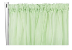Sheer Voile Drape / Backdrop Curtain - Lime Green 