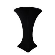 30” Round Spandex Cocktail Tablecloth - Black