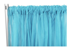Sheer Voile Drape / Backdrop Curtain - Teal