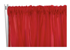 Sheer Voile Drape / Backdrop Curtain- Red 