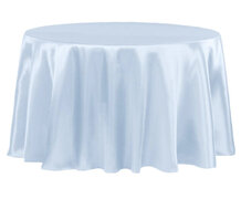 120” Round Polyester Tablecloth- Baby Blue 