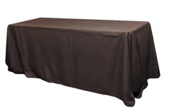 90”x132” Polyester Tablecloth - Brown 
