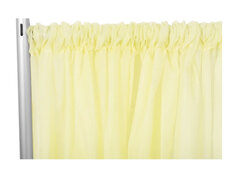 Sheer Voile Drape / Backdrop Curtain - Pastel Yellow 