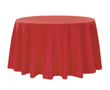 120” Round Polyester Tablecloth- Red