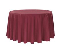120” Round Polyester Tablecloth- Burgundy 