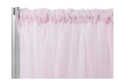 Sheer Voile Drape / Backdrop Curtain - Pink 