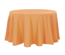 120” Round Polyester Tablecloth - Orange 