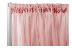 Sheer Voile Drape / Backdrop Curtain - Coral 