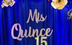 "Mis Quince" Wooden Backdrop Sign