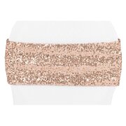 Rose Gold Sequin Spandex Chair Band