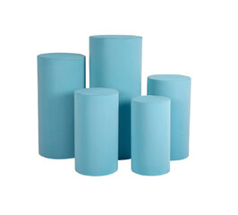 Baby Blue Cylinders- Set of 5