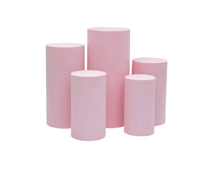 Pink Cylinders- Set of 5