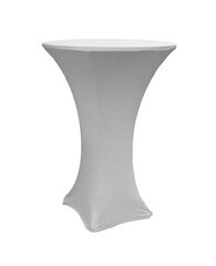 30” Round Spandex Cocktail Tablecloth - Gray  