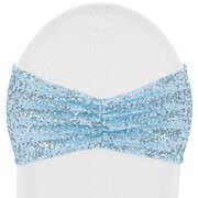 Baby Blue Ruffle Sequin Spandex Chair Band